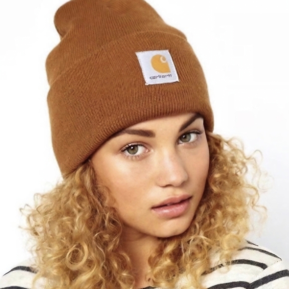 Carhartt Camel Brown Cuffed Beanie Unisex - Picture 4 of 5